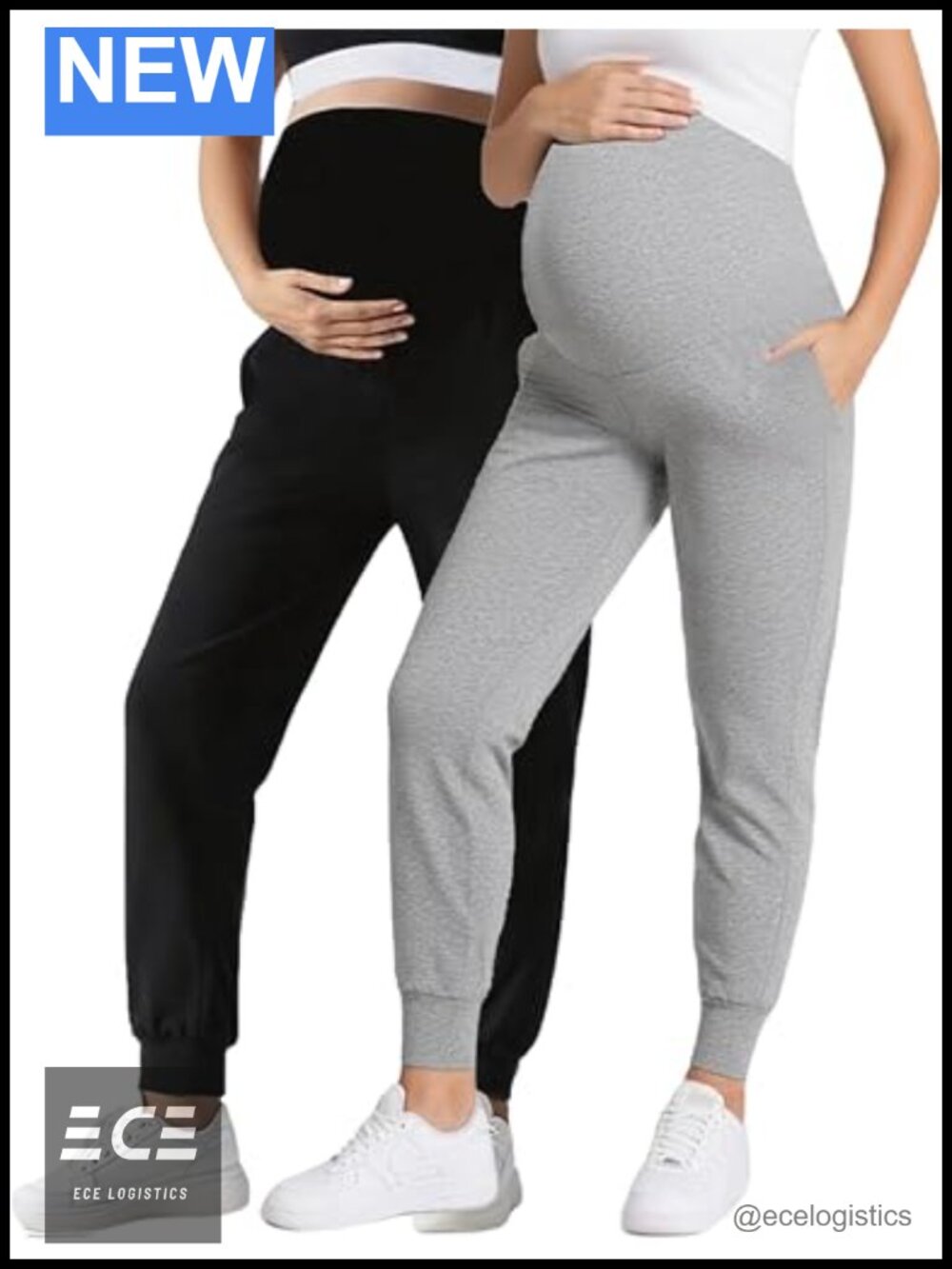 Maternity Jogger Pants Over Belly Stretchy Activewear Pregnancy